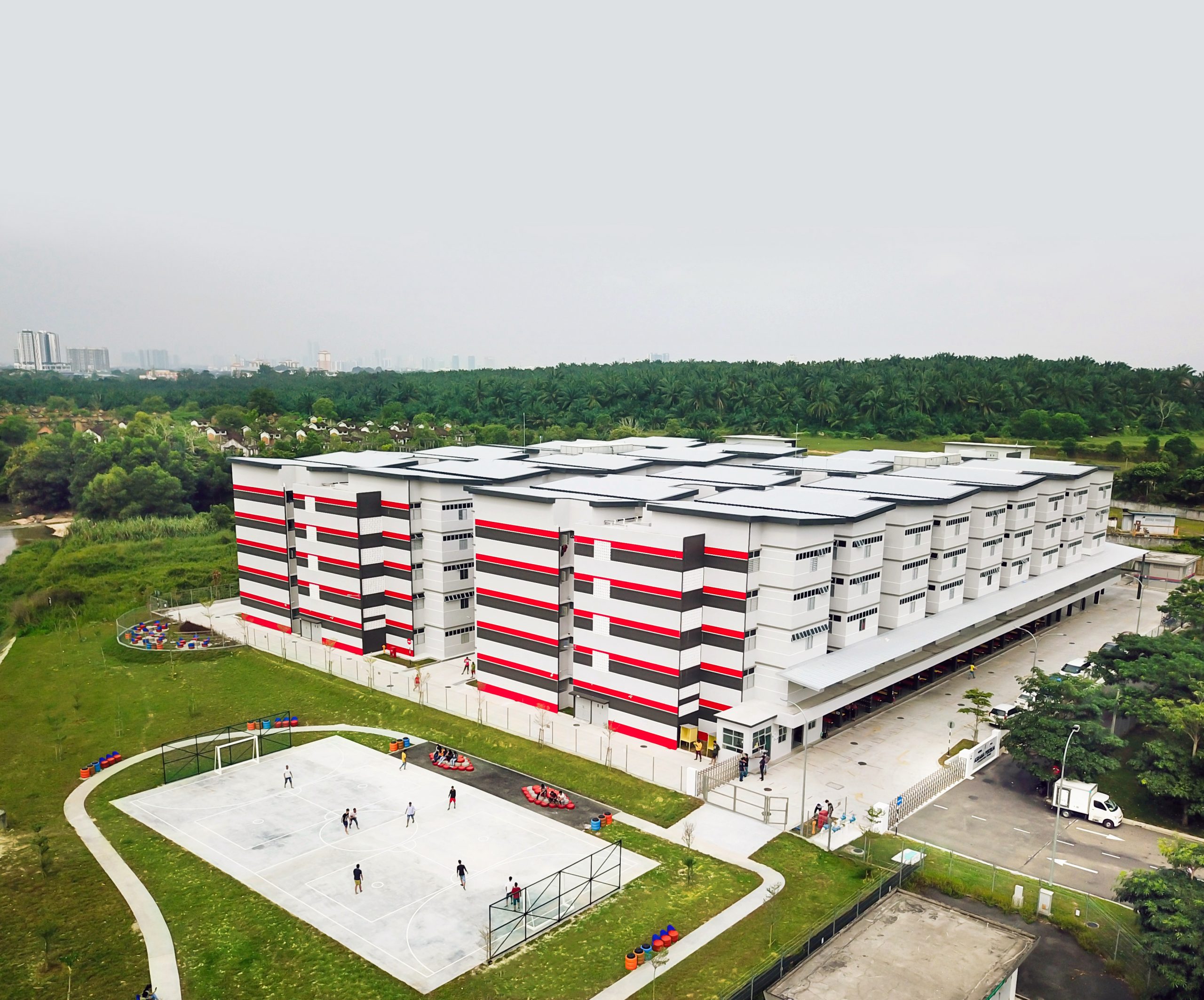 Modern Bedroom with City Views